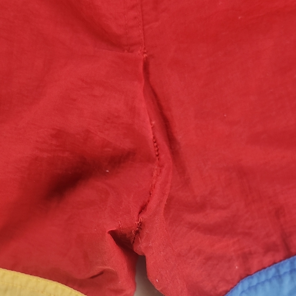 Pace Vintage Red Yellow Blue Swim Shorts with Drawstring - Picture 7 of 12